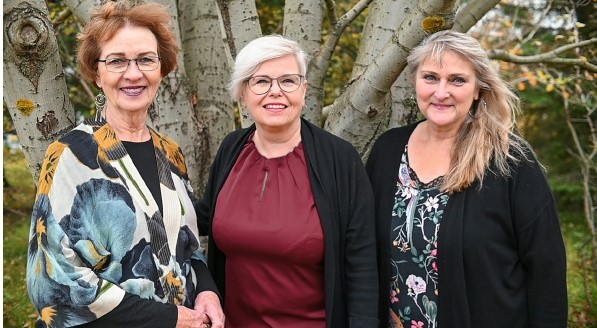 Elín Guðmundsdóttir, Guðrún Indriðadóttir og Ingunn Erna Stefánsdóttir
