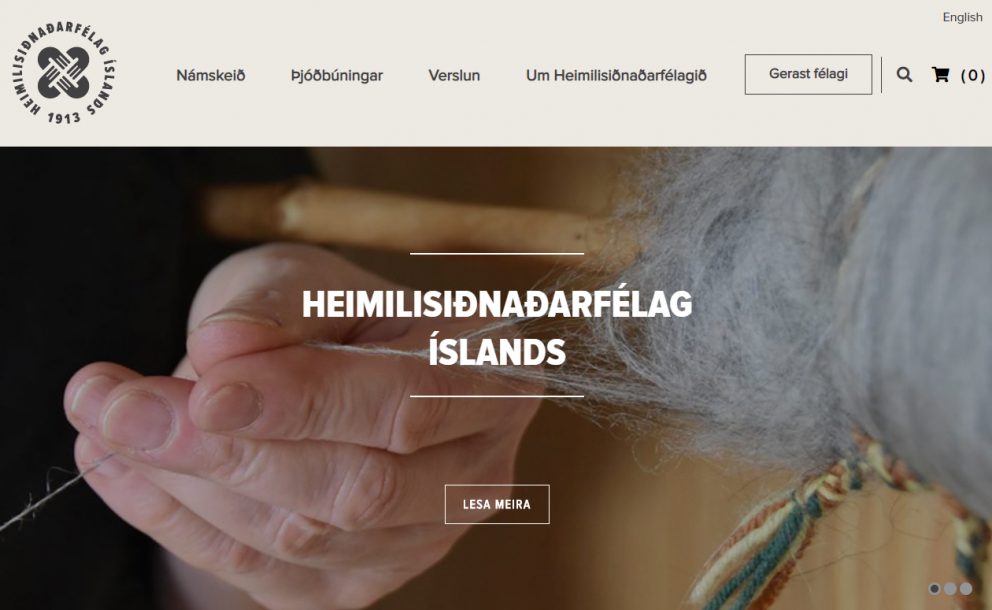 Ný heimasíða Heimilisiðnaðarfélagsins