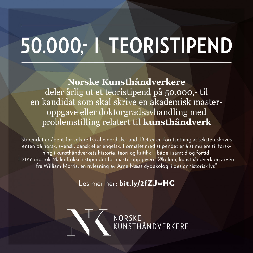 Norske Kunsthåndverkere veitir námsstyrk
