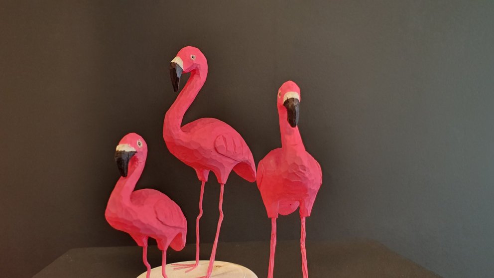 Flamingo fuglar eftir Úlfar Sveinbjörnsson