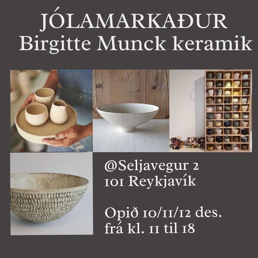Birgitte Munck Ceramics - jólamarkaður um helgina