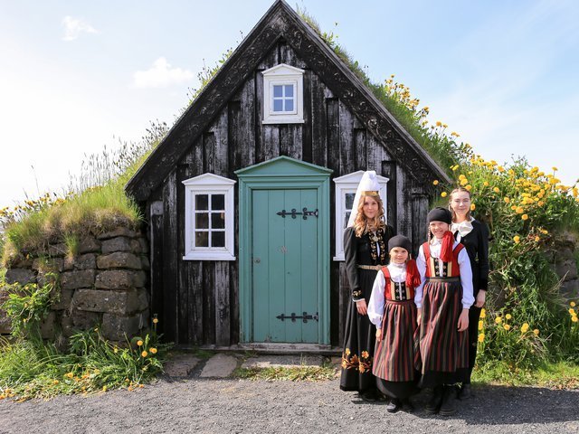 Þjóðhátíðargleði  í Árbæjarsafni