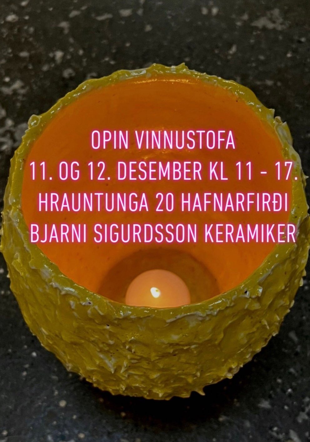 Bjarni Sigurðsson með opna vinnustofu
