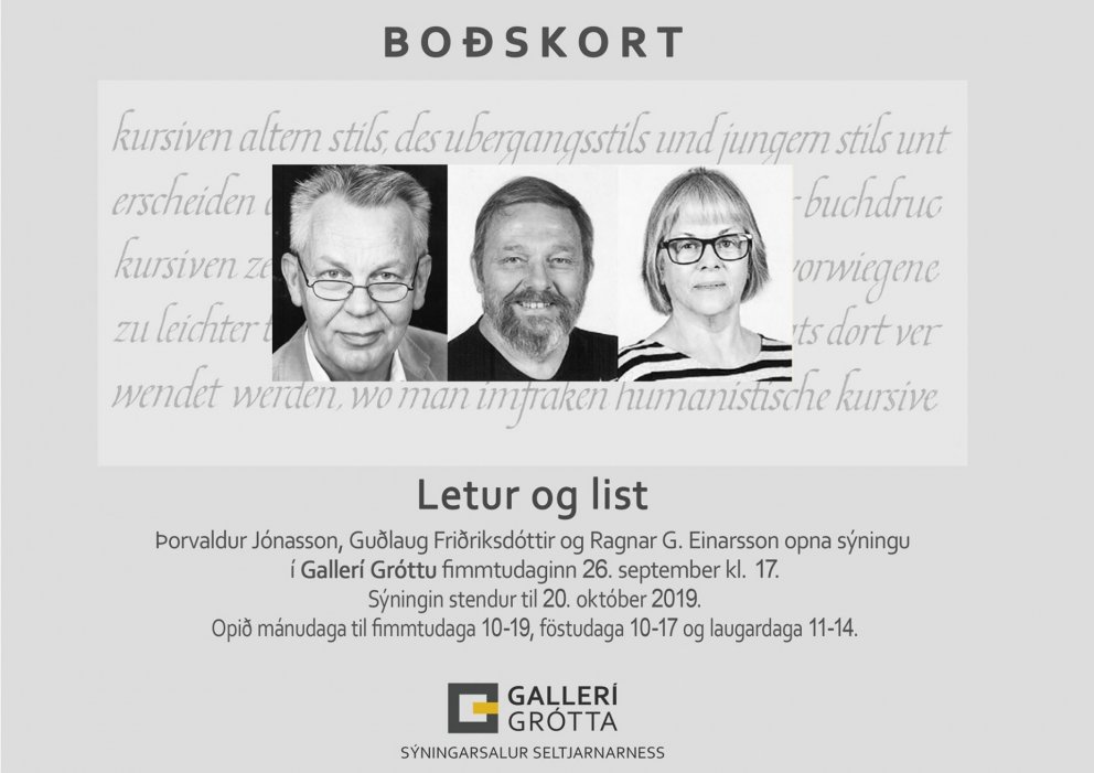 Letur og list í Gallerí Gróttu