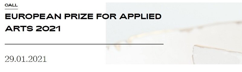 EUROPEAN PRIZE FOR APPLIED ARTS 2021
