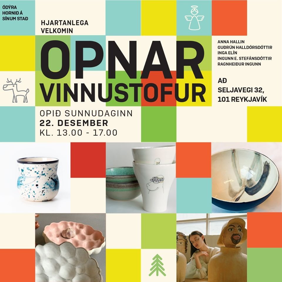 OPIÐ Á SUNNUDAGINN - VINNUSTOFUR AÐ SELJAVEGI 32