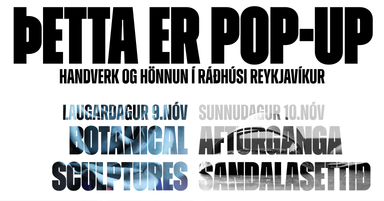 PoP-UP Lifandi handverk í Ráðhúsi Reykjavíkur!